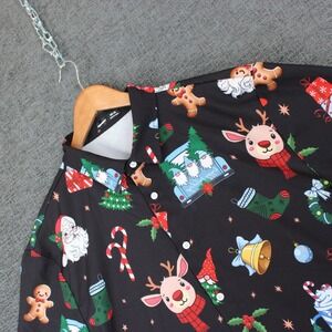 Manfinity Men's Christmas Holiday Button Up Shirt